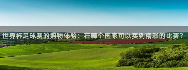 世界杯预选赛赛程：世界杯足球赛的购物体验：在哪个国家可以买到精彩的比赛？