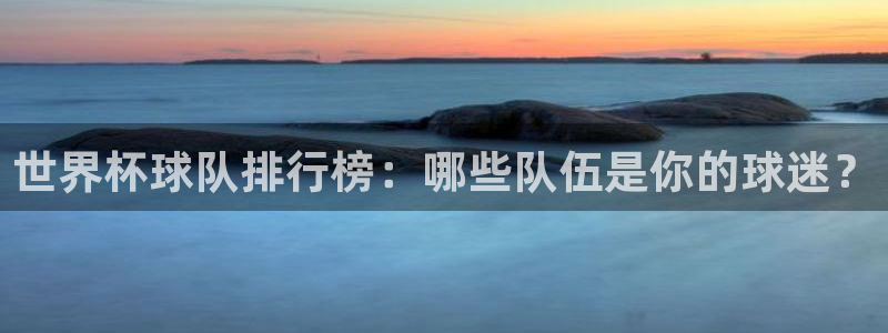 2026年足球世界杯赛程时间表：世界杯球队排行榜：哪些队伍是你的球迷？